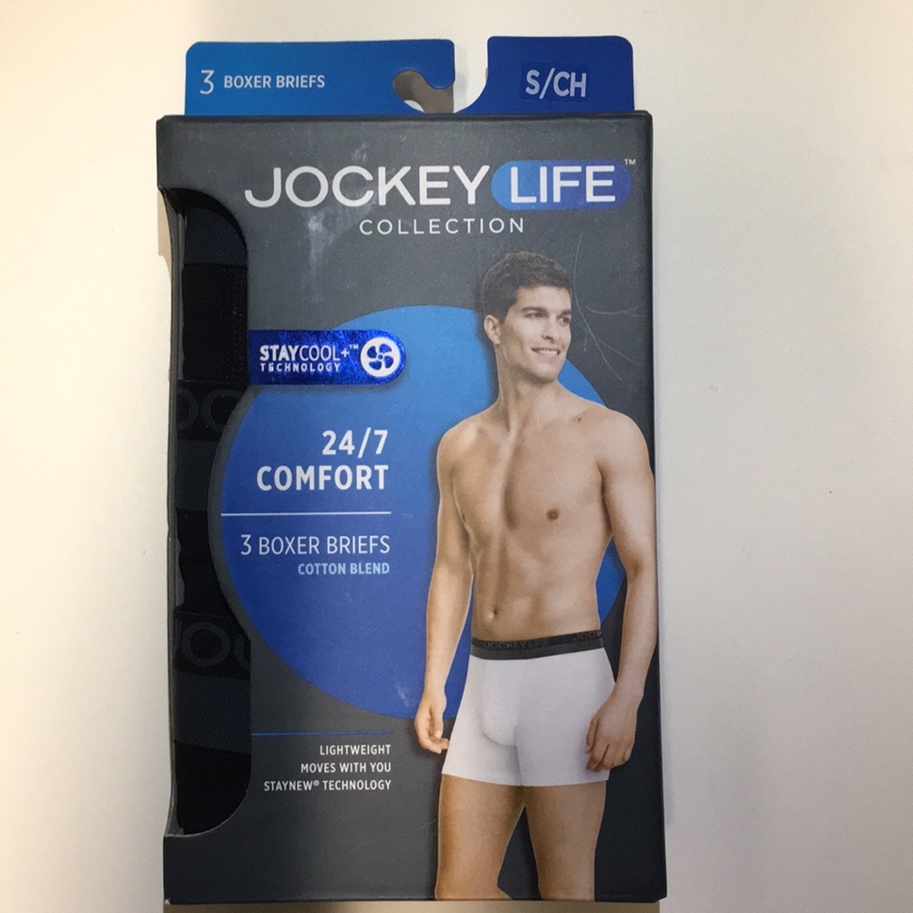 Jockey Life 3-Pack Men’s Cotton Boxer Briefs